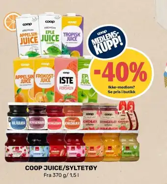 Coop juice/syltetøy