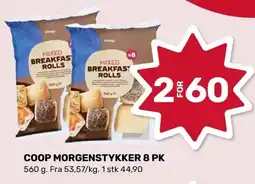 Coop Marked Coop morgenstykker 8 pk tilbud