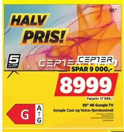 POWER 85 4K Google TV tilbud