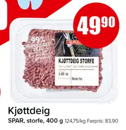 Eurospar SPAR Kjøttdeig storfe tilbud