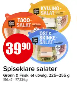 Eurospar Grønn & Frisk Spiseklare salater tilbud