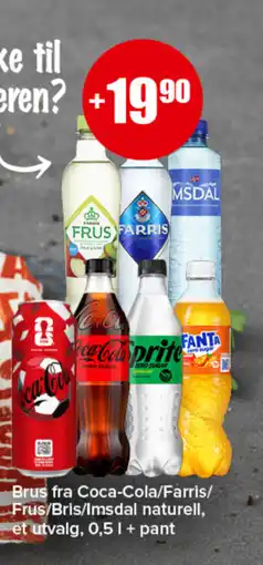 Eurospar Brus fra Coca-Cola/Farris/ Frus/Bris/Imsdal naturell tilbud
