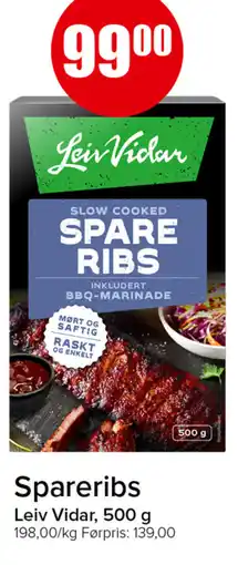Eurospar Leiv Vidar Spareribs tilbud