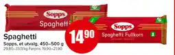 Eurospar Sopps Spaghetti tilbud