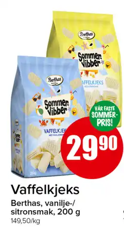 Eurospar Berthas Vaffelkjeks tilbud