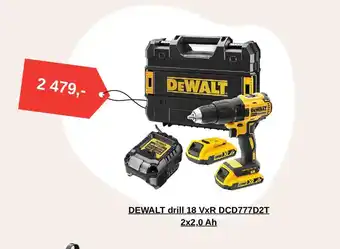 DEWALT drill 18 VXR DCD777D2T 2x2,0 Ah