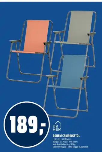 Coop Obs Bohem campingstol tilbud