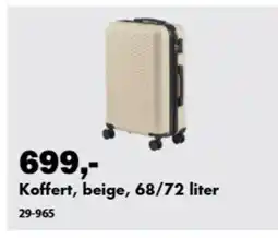 Biltema Koffert, beige tilbud