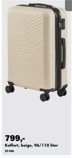Biltema Koffert, beige tilbud