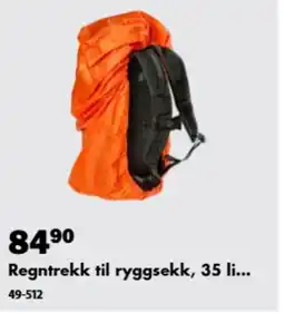 Biltema Regntrekk til ryggsekk tilbud