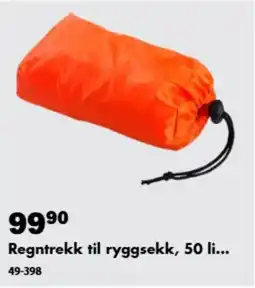 Biltema Regntrekk til ryggsekk tilbud