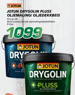 Coop Byggmix Jotun Drygolin pluss oljemalingi oljedekkbeis tilbud