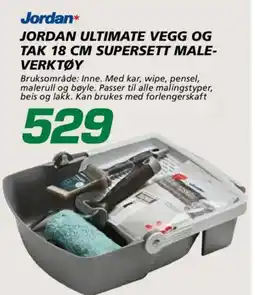 Coop Byggmix Jordan ultimate vegg og tak 18 cm supersett male- verktøy tilbud