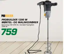Coop Byggmix Probuilder 1200 W mørtel- og malingsrører tilbud