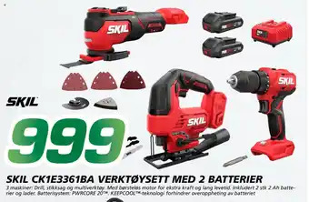 Coop Byggmix SKIL CK1E3361BA Verktøysett med 2 batterier tilbud