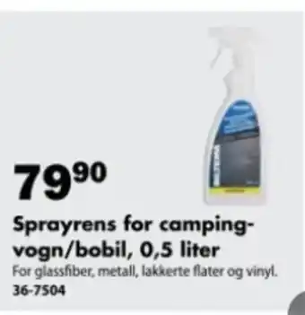 Sprayrens for camping- vogn/bobil