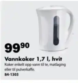 Biltema Vannkoker, hvit tilbud