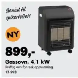 Biltema Gassovn, 4,1 kW tilbud