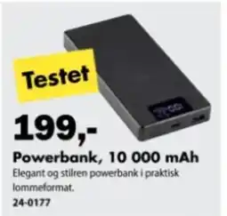 Biltema Powerbank, 10 000 mAh tilbud