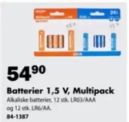 Biltema Batterier 1,5 V, Multipack tilbud