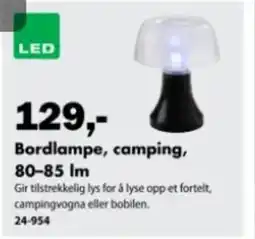Biltema Bordlampe, camping, 80-85 Im tilbud
