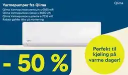 Maxbo Varmepumper fra Qlima tilbud