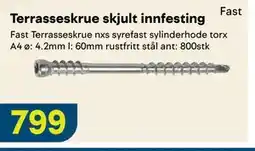 Maxbo Terrasseskrue skjult innfesting tilbud