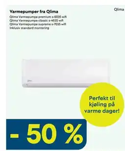 Maxbo Varmepumper fra Qlima tilbud