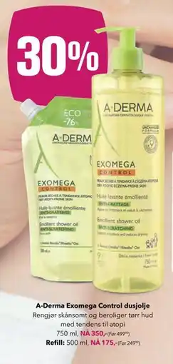 Apotek 1 A-Derma Exomega Control dusjolje tilbud