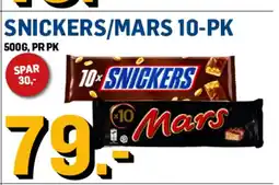 Price Lagerbutikk Snickers/mars 10-pk tilbud