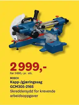 Bygger'n BOSCH Kapp-/gjæringssag GCM305-216S tilbud