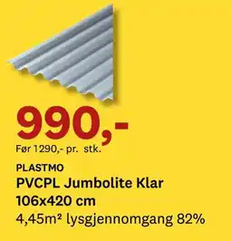 Bygger'n PLASTMO PVCPL Jumbolite Klar tilbud