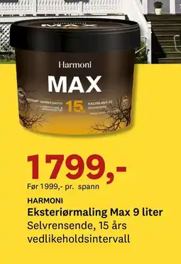 Bygger'n Harmoni Eksteriørmaling Max tilbud