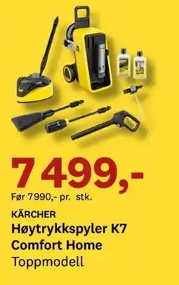 Bygger'n Høytrykkspyler k7 comfort home tilbud