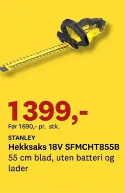 Bygger'n Hekksaks 18V SFMCHT855B tilbud