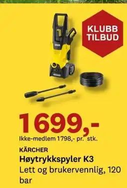 Bygger'n KÄRCHER Høytrykkspyler K3 tilbud