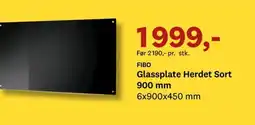 Bygger'n FIBO Glassplate Herdet Sort tilbud