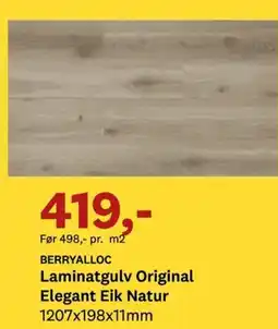 Bygger'n Berryalloc laminatgulv original elegant eik natur tilbud