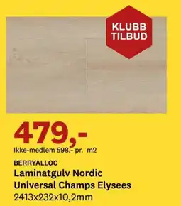 Bygger'n BERRYALLOC Laminatgulv Nordic Universal Champs Elysees tilbud