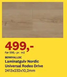 Bygger'n BERRYALLOC Laminatgulv Nordic Universal Rodeo Drive tilbud
