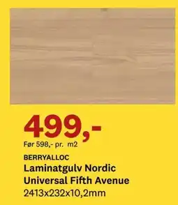 Bygger'n BERRYALLOC Laminatgulv Nordic Universal Fifth Avenue tilbud