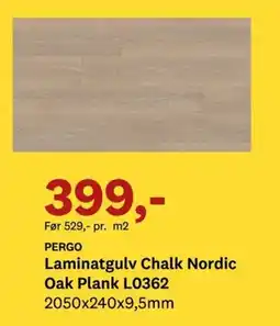 Bygger'n PERGO Laminatgulv Chalk Nordic Oak Plank L0362 tilbud