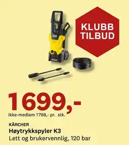 Bygger'n KÄRCHER Høytrykkspyler K3 tilbud