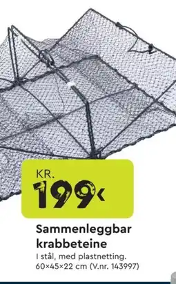 Mekk Sammenleggbar krabbeteine tilbud