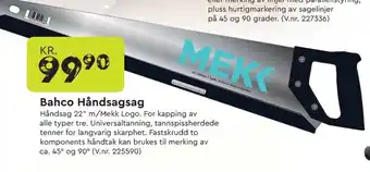 Mekk Bahco Håndsagsag tilbud