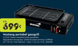 Mekk Mustang portabel gassgrill tilbud
