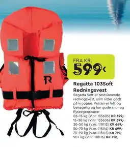 Mekk Regatta 103Soft Redningsvest tilbud