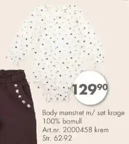 Sparkjøp Body mønstret m/ søt krage tilbud