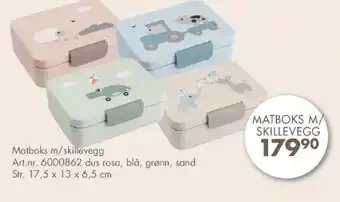 Matboks m/skillevegg