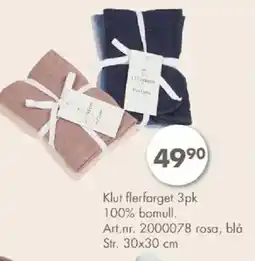 Sparkjøp Klut flerfarget 3pk tilbud